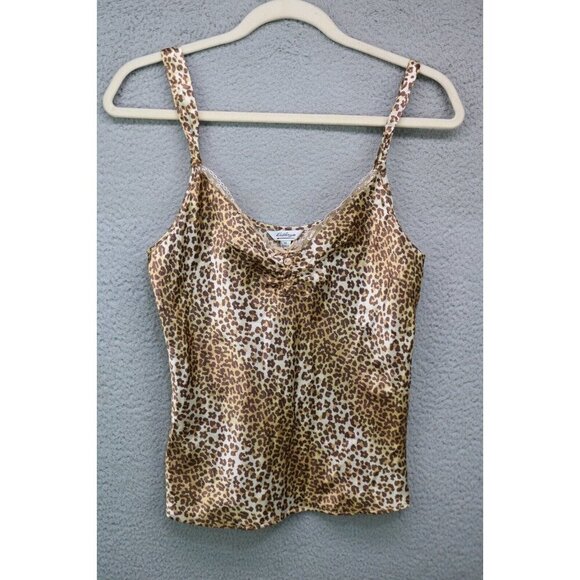 Kathryn Leopard Print Satin Pajama Set-Size Medium-Sleeveless - Picture 8 of 16